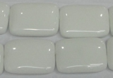 CPB123 15.5 inches 18*25mm rectangle white porcelain beads wholesale