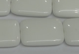 CPB124 15.5 inches 22*30mm rectangle white porcelain beads wholesale