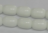 CPB14 15.5 inches 13*18mm drum white porcelain beads wholesale