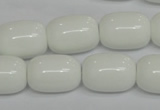 CPB15 15.5 inches 15*20mm drum white porcelain beads wholesale