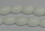 CPB17 15.5 inches 10*14mm rice white porcelain beads wholesale