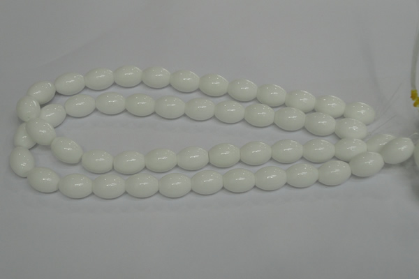 CPB17 15.5 inches 10*14mm rice white porcelain beads wholesale