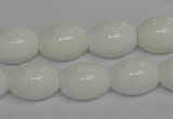 CPB18 15.5 inches 12*16mm rice white porcelain beads wholesale