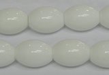 CPB20 15.5 inches 15*20mm rice white porcelain beads wholesale