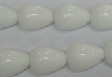 CPB24 15.5 inches 13*18mm teardrop white porcelain beads wholesale