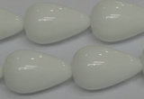 CPB26 15.5 inches 15*25mm teardrop white porcelain beads wholesale