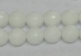 CPB35 15.5 inches 12mm faceted round white porcelain beads wholesale