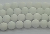 CPB411 15.5 inches 6mm round matte white porcelain beads