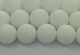 CPB413 15.5 inches 10mm round matte white porcelain beads