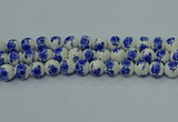 CPB541 15.5 inches 6mm round Painted porcelain beads