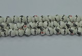 CPB551 15.5 inches 6mm round Painted porcelain beads