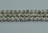 CPB601 15.5 inches 6mm round Painted porcelain beads