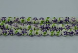 CPB621 15.5 inches 6mm round Painted porcelain beads