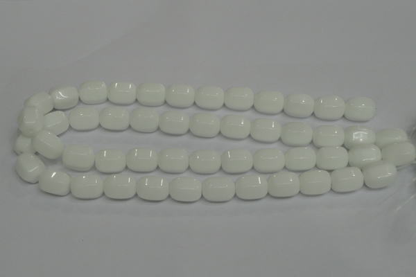 CPB66 15.5 inches 12*16mm drum white porcelain beads wholesale