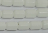 CPB75 15.5 inches 10*14mm column white porcelain beads wholesale