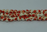 CPB761 15.5 inches 6mm round Painted porcelain beads