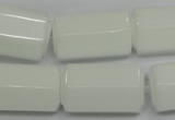 CPB78 15.5 inches 15*25mm column white porcelain beads wholesale