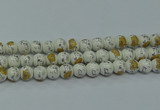 CPB801 15.5 inches 6mm round Painted porcelain beads