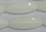 CPB82 15.5 inches 15*40mm rice white porcelain beads wholesale