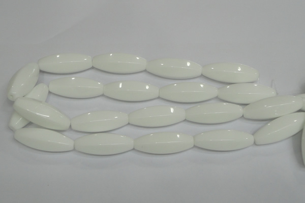 CPB82 15.5 inches 15*40mm rice white porcelain beads wholesale