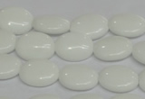 CPB85 15.5 inches 10*14mm oval white porcelain beads wholesale