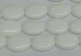 CPB86 15.5 inches 12*16mm oval white porcelain beads wholesale