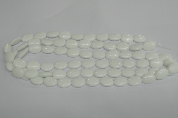 CPB86 15.5 inches 12*16mm oval white porcelain beads wholesale