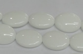 CPB87 15.5 inches 13*18mm oval white porcelain beads wholesale