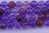 CPC600 15.5 inches 4mm round purple phantom quartz beads