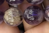 CPC614 15.5 inches 14mm round purple phantom quartz beads