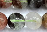 CPC702 15 inches 9mm - 10mm round phantom quartz beads