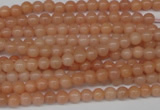 CPE01 15.5 inches 4mm round peach stone beads wholesale