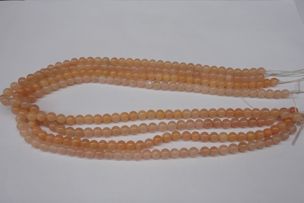 CPE02 15.5 inches 6mm round peach stone beads wholesale