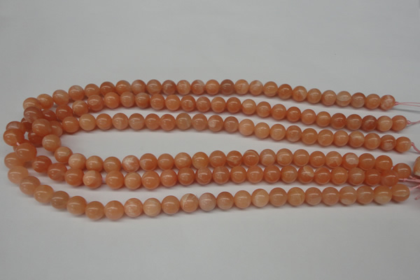 CPE03 15.5 inches 8mm round peach stone beads wholesale