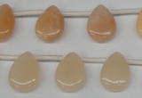 CPE22 Top-drilled 12*16mm flat teardrop peach stone beads wholesale