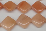 CPE24 15.5 inches 14*14mm diamond peach stone beads wholesale