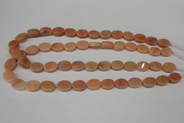 CPE26 15.5 inches 10*14mm oval peach stone beads wholesale