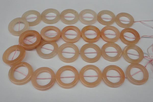 CPE32 15.5 inches 30mm donut peach stone beads wholesale