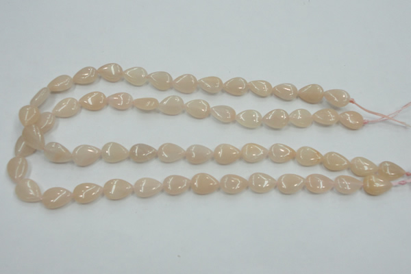 CPI04 15.5 inches 10*14mm flat teardrop pink aventurine jade beads