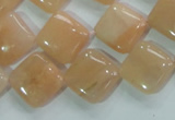 CPI102 15.5 inches 14*14mm diamond pink aventurine jade beads