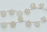 CPI11 15.5 inches 6*8mm top-drilled teardrop pink aventurine jade beads