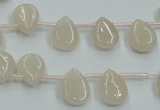 CPI12 15.5 inches 10*12mm top-drilled teardrop pink aventurine jade beads