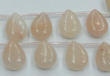 CPI14 15.5 inches 10*14mm top-drilled teardrop pink aventurine jade beads