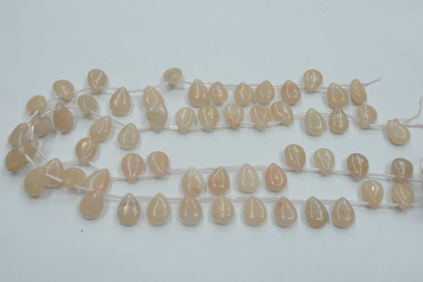 CPI14 15.5 inches 10*14mm top-drilled teardrop pink aventurine jade beads