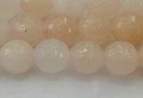 CPI212 15.5 inches 8mm faceted round pink aventurine jade beads