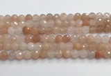 CPI216 15.5 inches 6mm faceted round pink aventurine jade beads wholesale