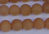 CPI304 15.5 inches 12mm round matte red aventurine beads wholesale