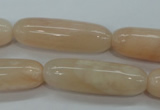 CPI38 15.5 inches 12*40mm rice pink aventurine jade beads