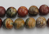 CPJ104 15.5 inches 12mm round picasso jasper gemstone beads wholesale