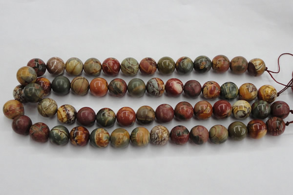 CPJ104 15.5 inches 12mm round picasso jasper gemstone beads wholesale